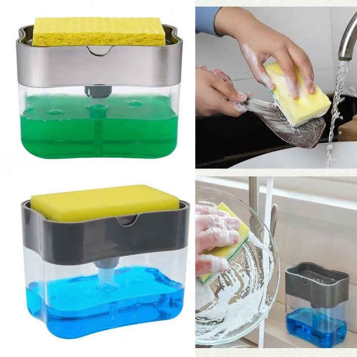 2 In 1 Scrubbing Liquid Detergent Dispenser (without Sponge)