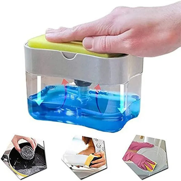 2 In 1 Scrubbing Liquid Detergent Dispenser (without Sponge)