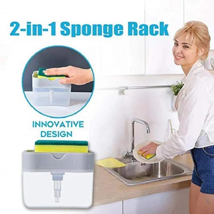 2 In 1 Scrubbing Liquid Detergent Dispenser (without Sponge)